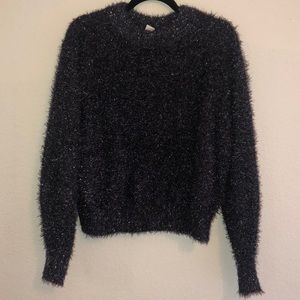 H&M: Black Tinsel Sweater